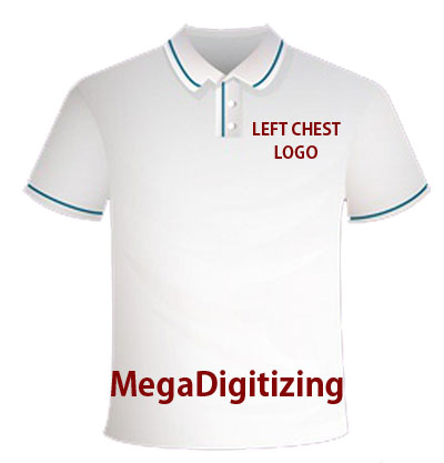 Left Chest Logo Embroidery Digitizing